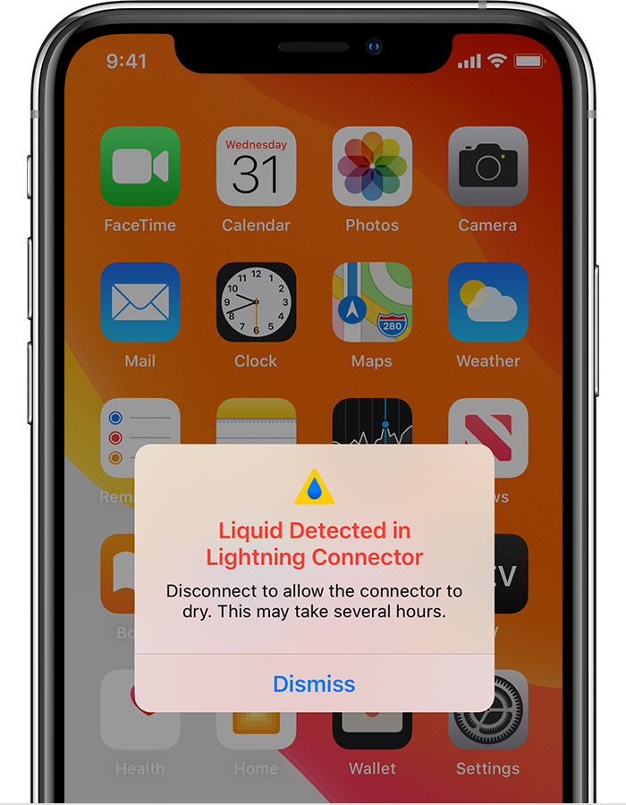 青阳苹果手机维修分享iPhone 12 在充电时出现 “闪电接口检测到液体”的提示怎么办 